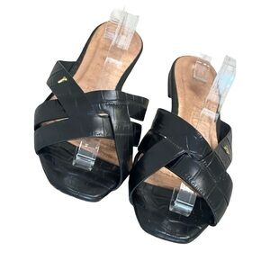 Ted Baker Zelania Croc-Embossed Leather Slides size 39.5